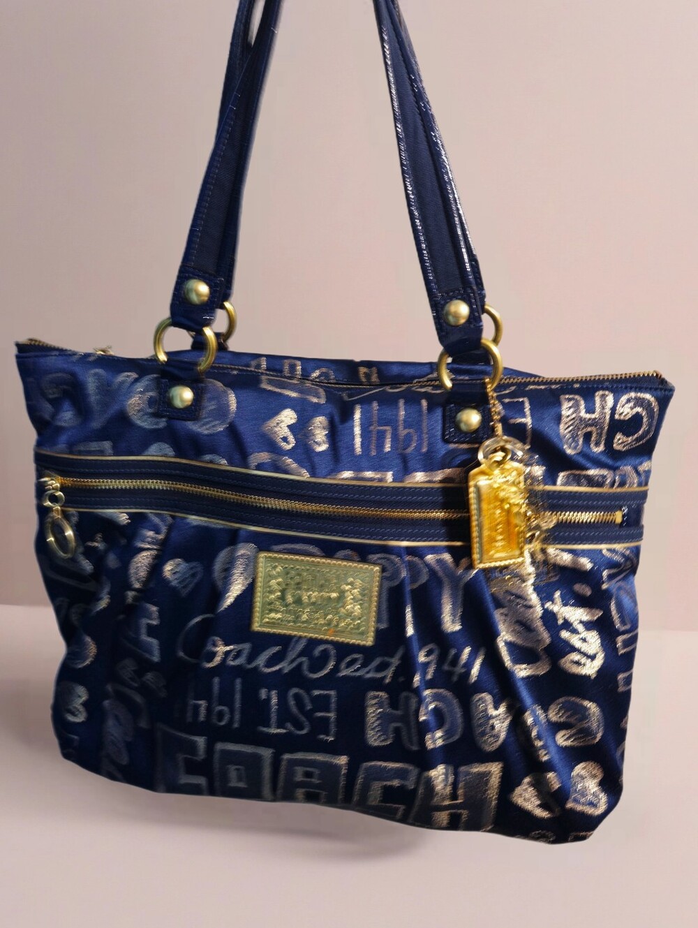 Coach Poppy Storypatch Glam Tote